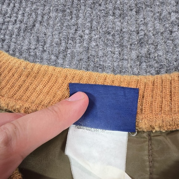 VTG Dickies Vest Mens XL Beige Canvas Quilted Lined Full Zip Insulated Workwear - Picture 4 of 12